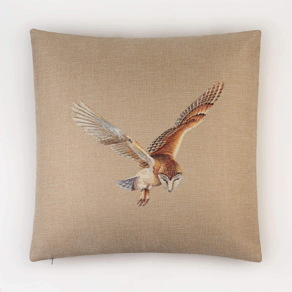 Barn Owl in Flight Cushion - Countryman John