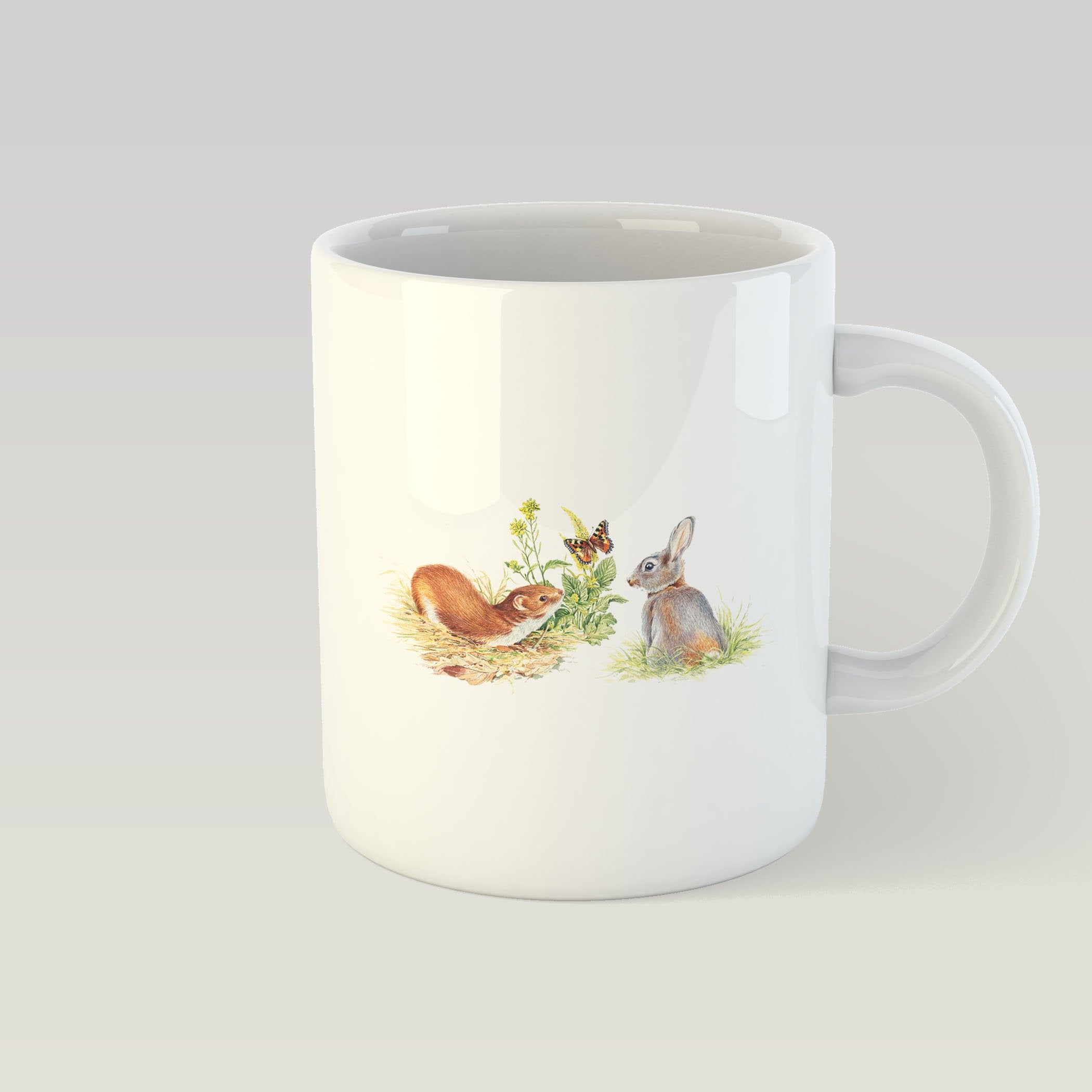 Rabbit and Stoat Mug - Countryman John