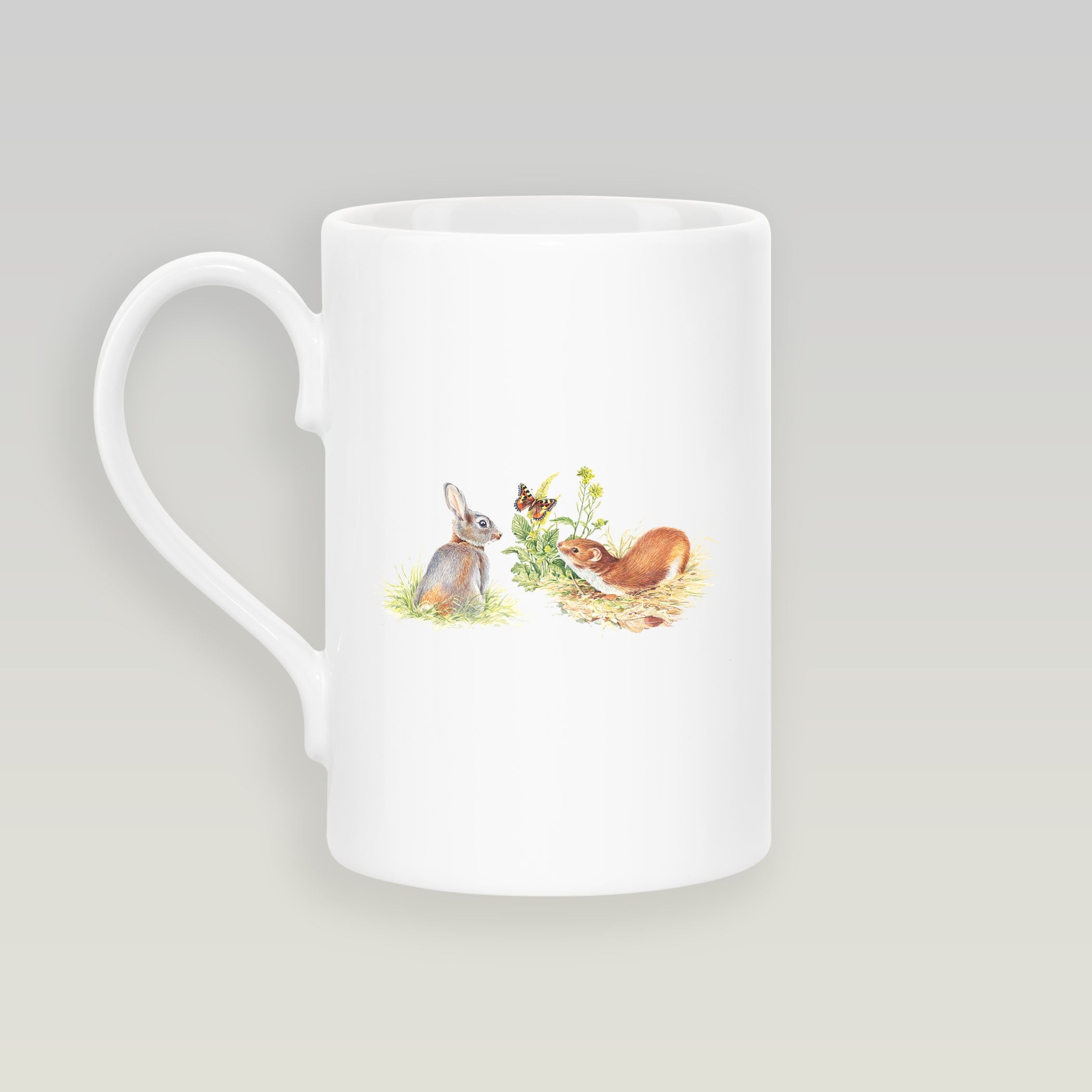 Rabbit and Stoat Slim Mug - Countryman John
