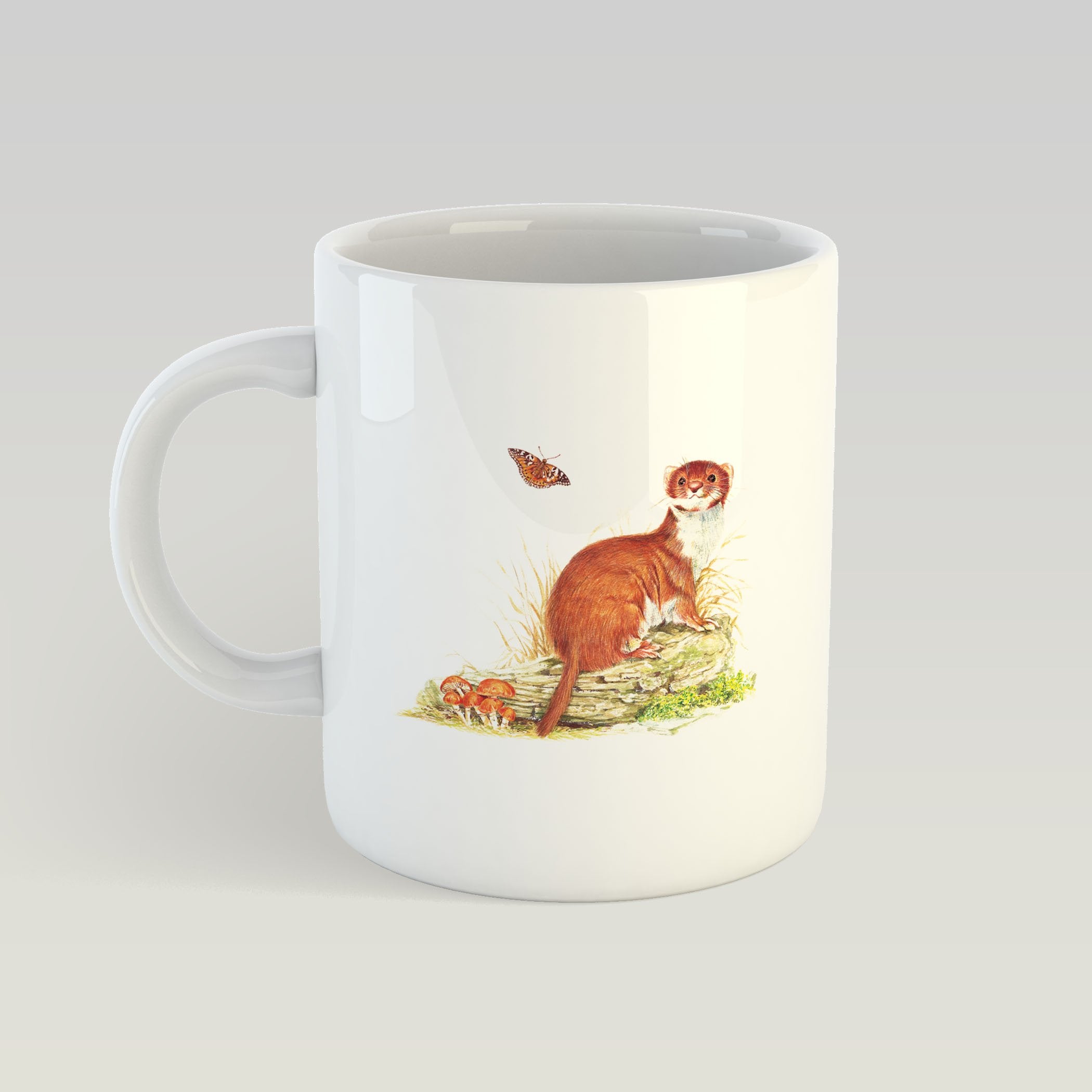 Stoat on Log Mug - Countryman John