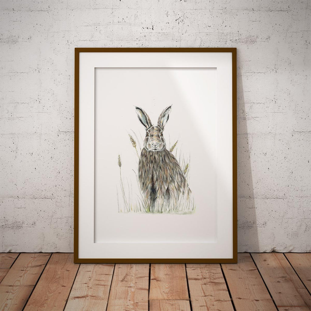 Hare in Wheat Wall Art Print - Countryman John