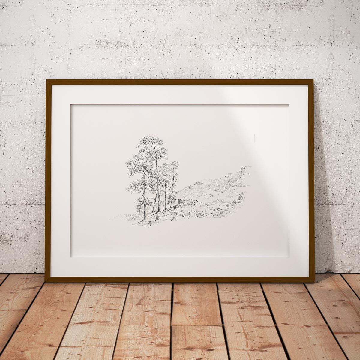 Tree and Hills Wall Art Print - Countryman John