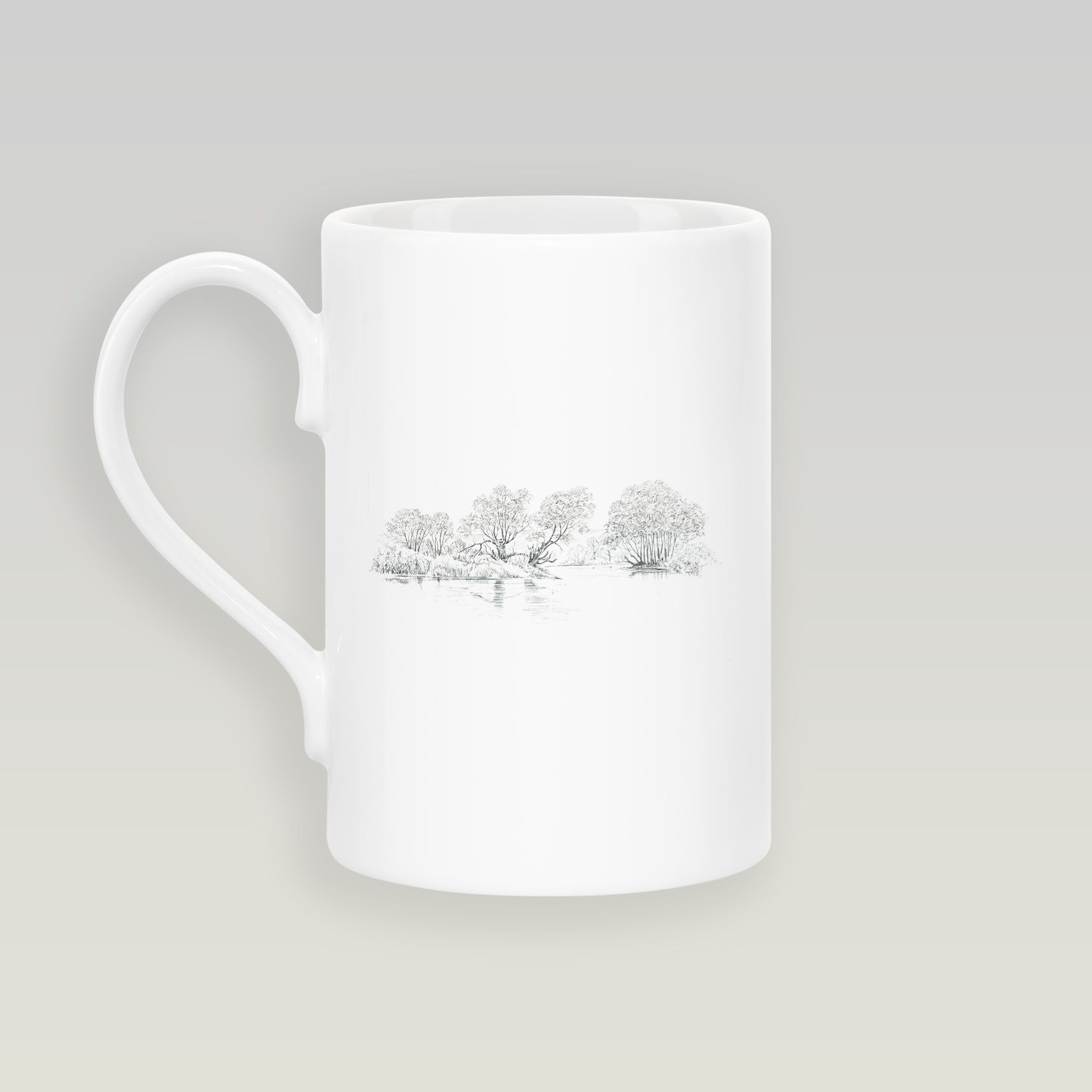 Trees and Pond Slim Mug - Countryman John