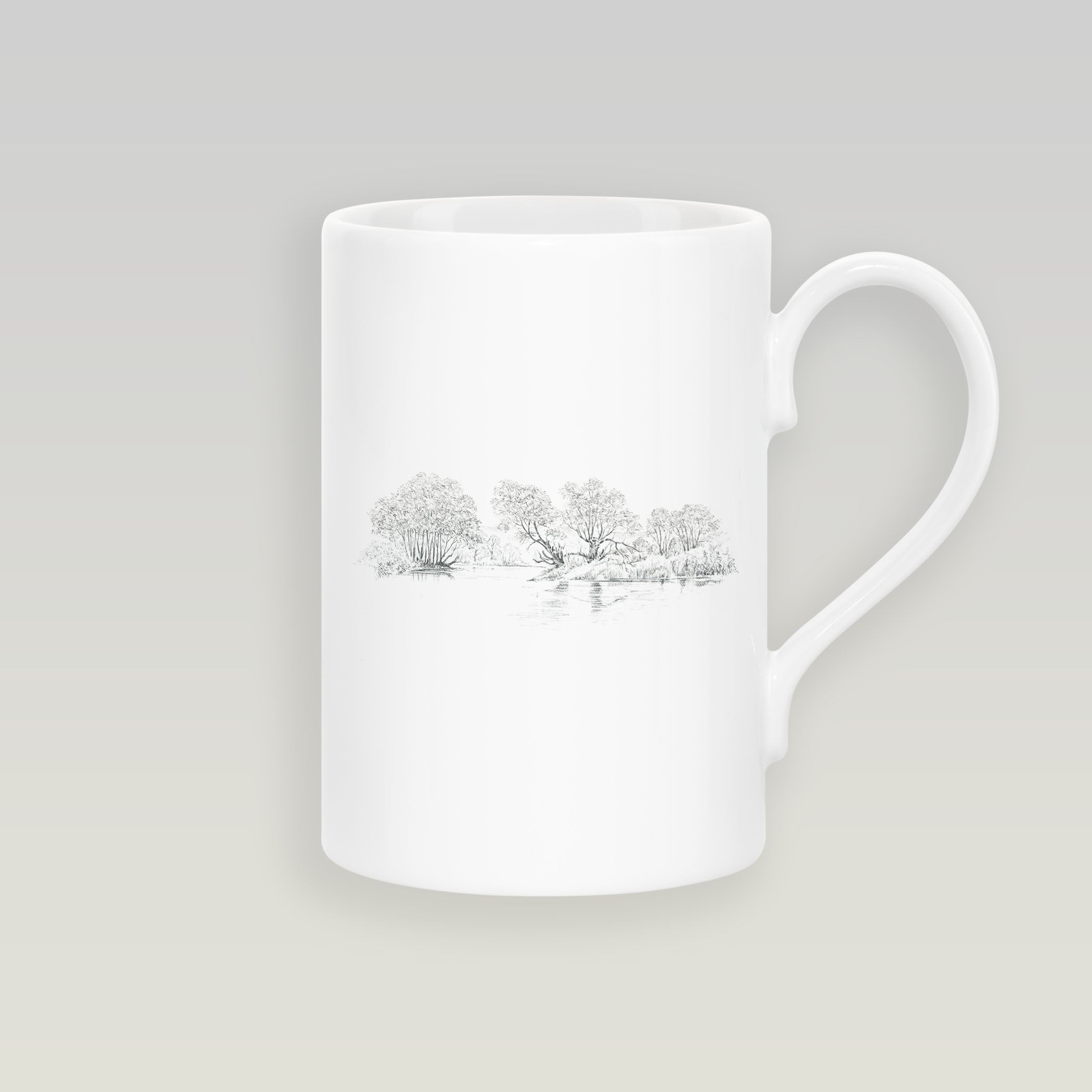 Trees and Pond Slim Mug - Countryman John