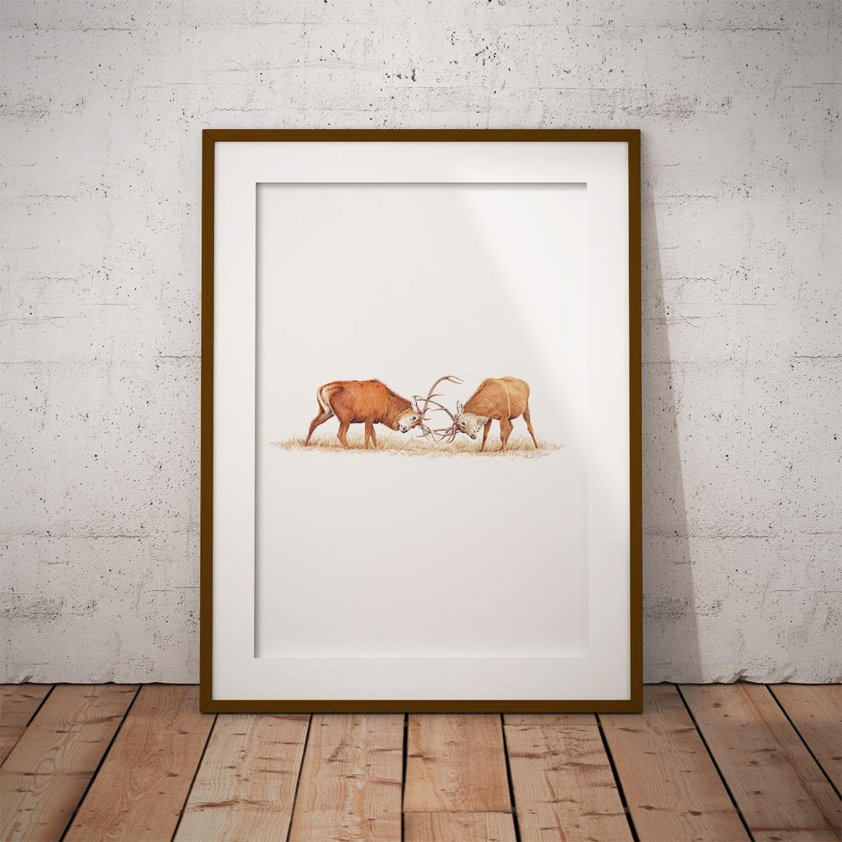 Duelling Stags Wall Art Print - Countryman John