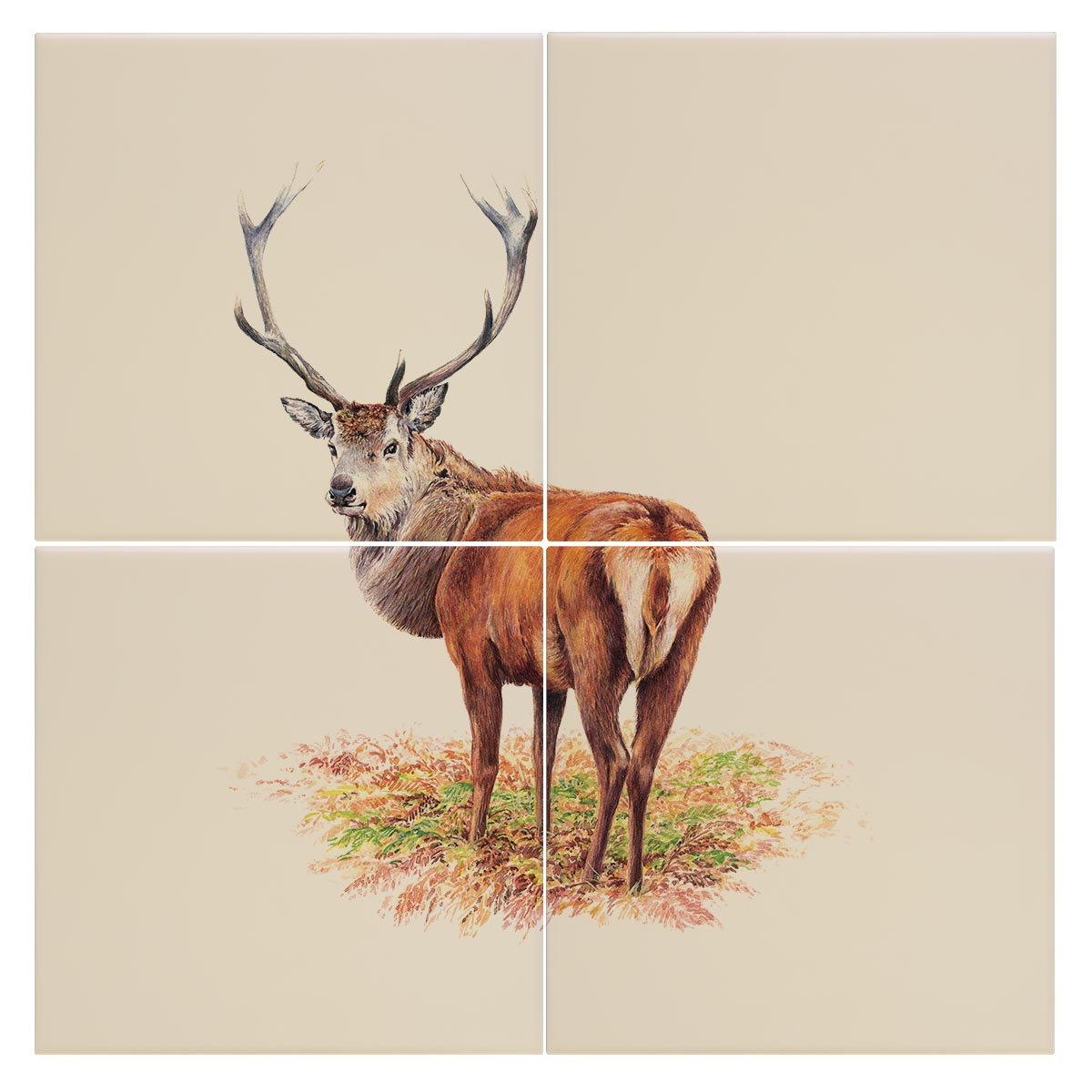 Proud Red Stag Tile - Countryman John