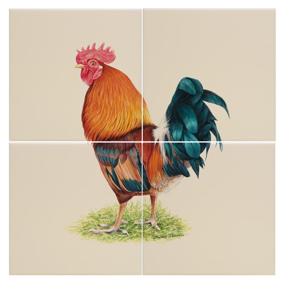 Cockerel Tile - Countryman John