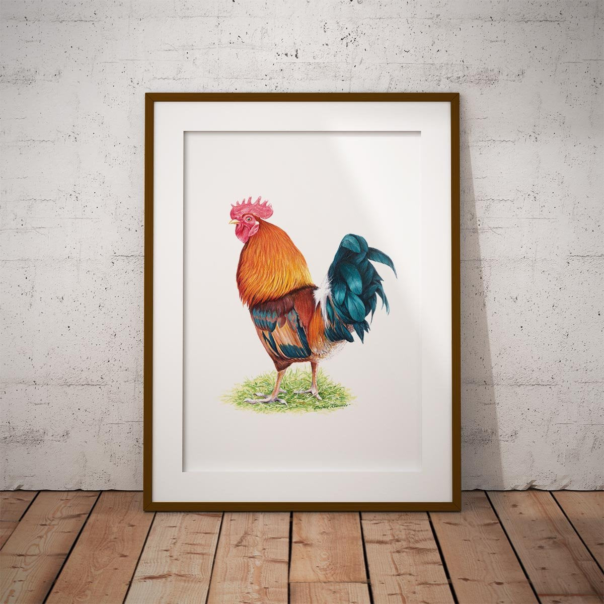 Cockerel Wall Art Print - Countryman John