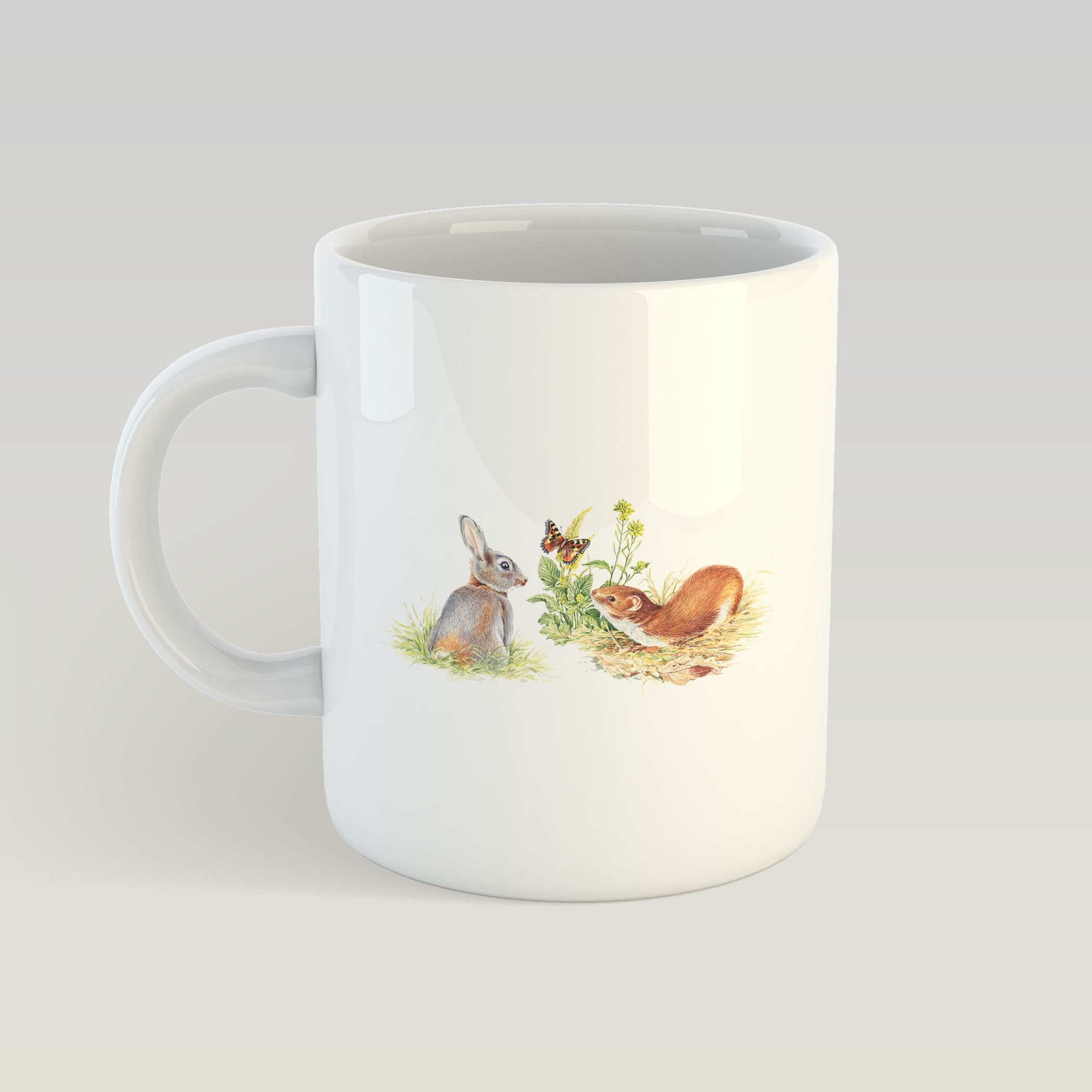  Rabbit and Stoat Mug - Countryman John