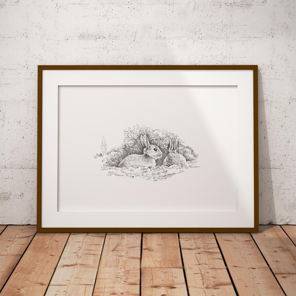 Wary Rabbits Wall Art Print - Countryman John