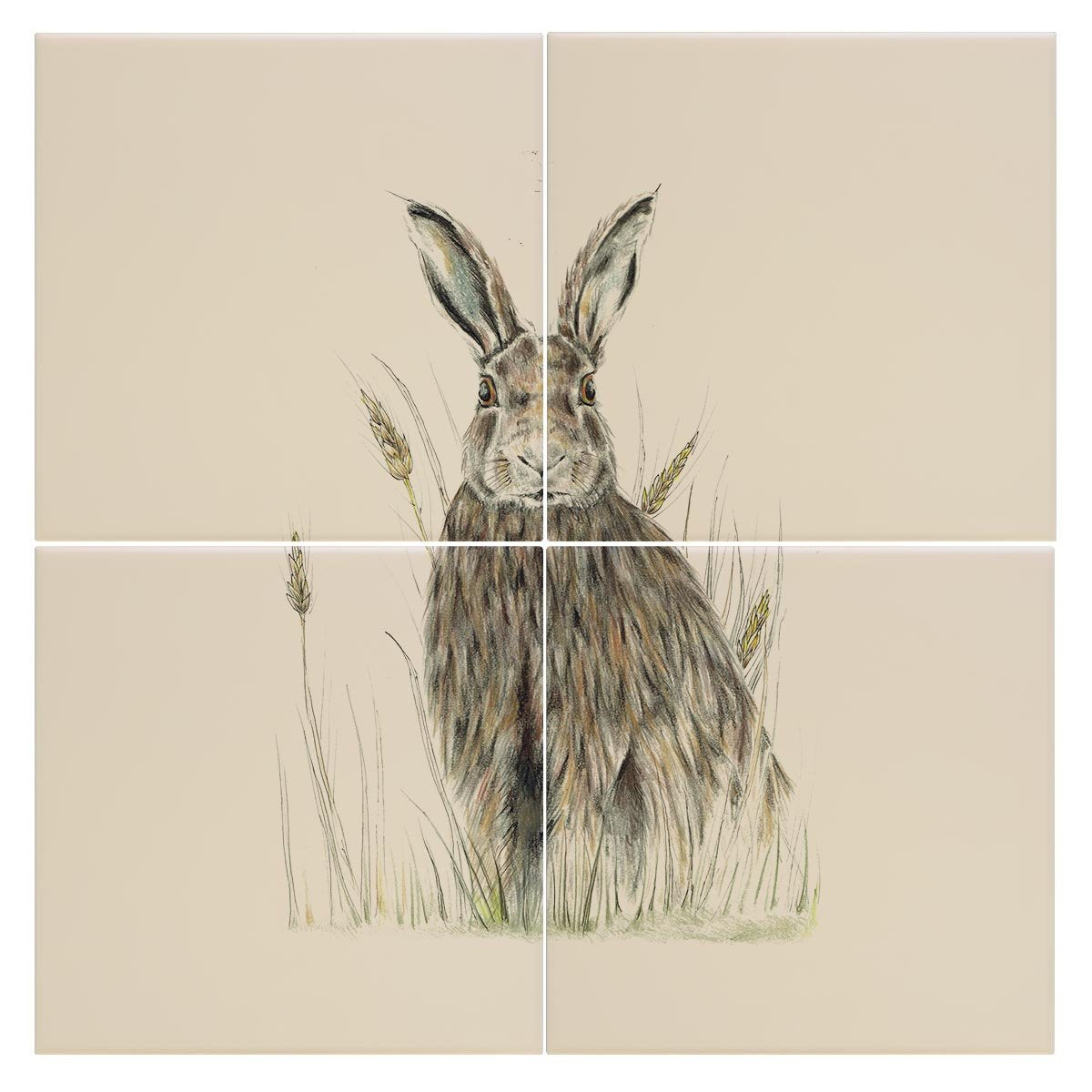 Hare in Wheat Tile - Countryman John