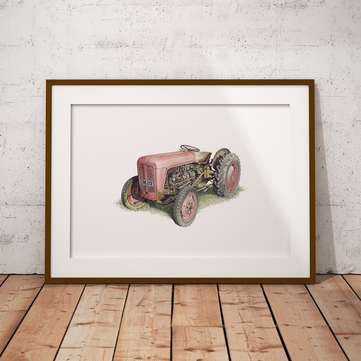 Red Fergusson Tractor Wall Art Print - Countryman John