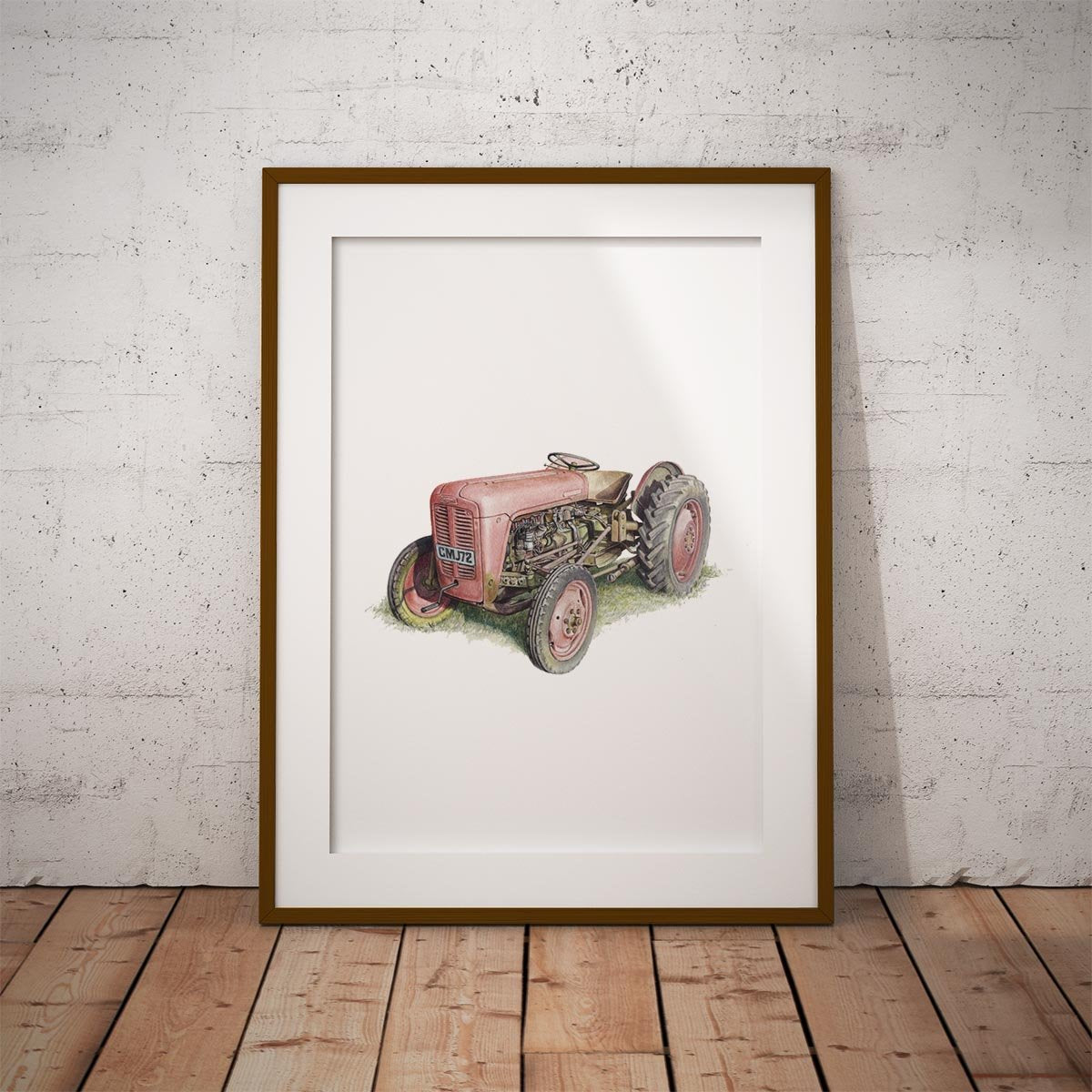 Red Fergusson Tractor Wall Art Print - Countryman John