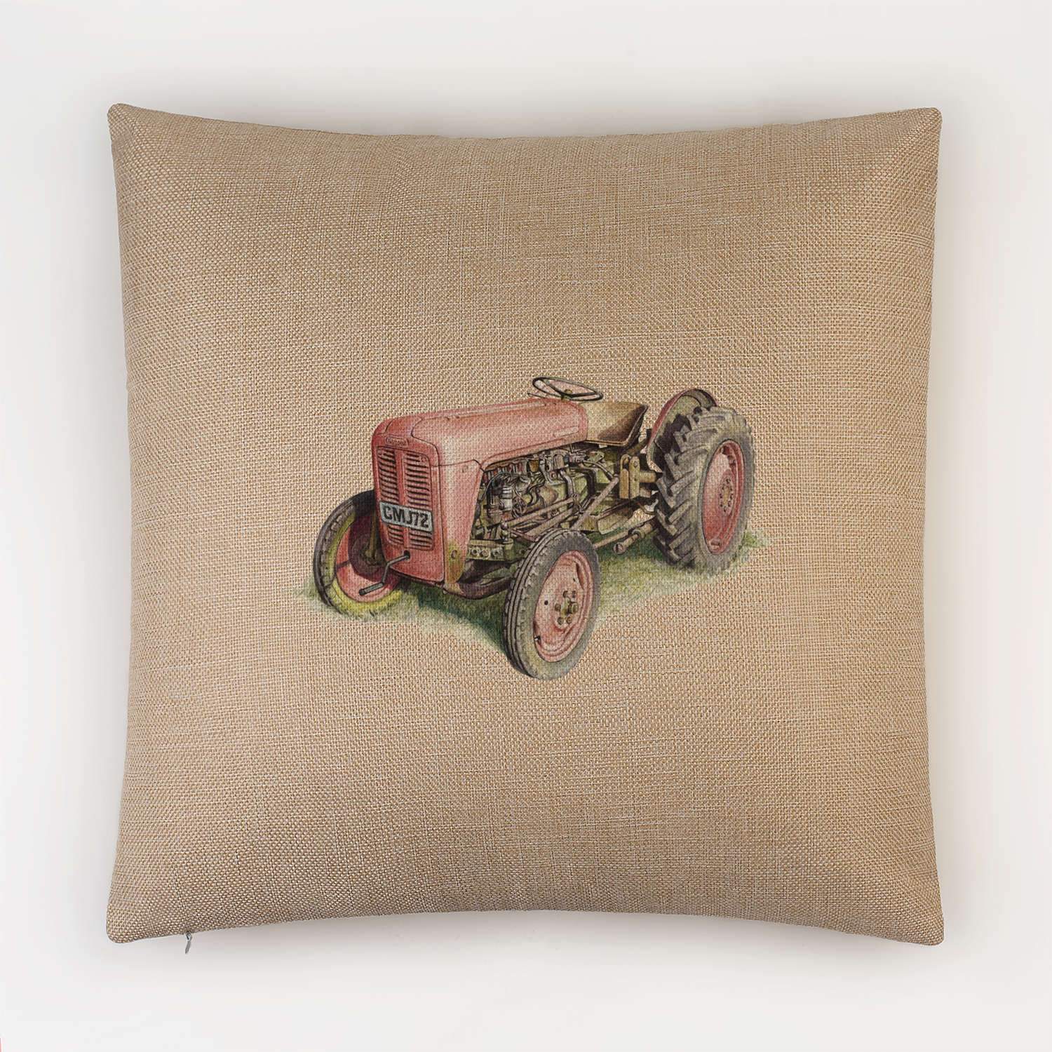 Red Fergusson Tractor Cushion - Countryman John