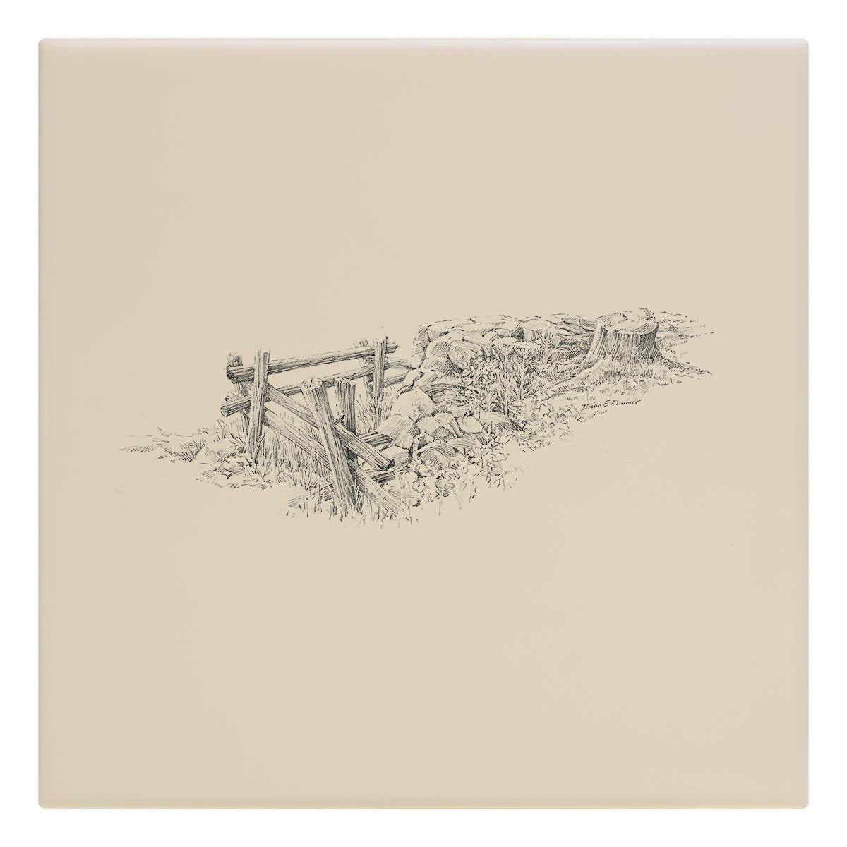 Gate and Stump Tile - Countryman John