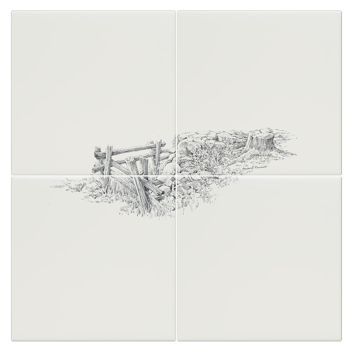 Gate and Stump Tile - Countryman John