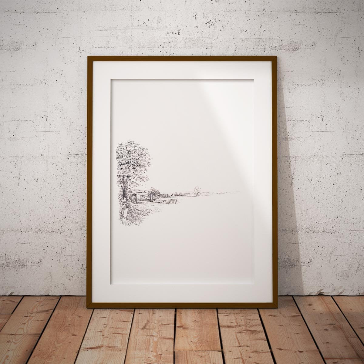 Tree and Gate Wall Art Print - Countryman John