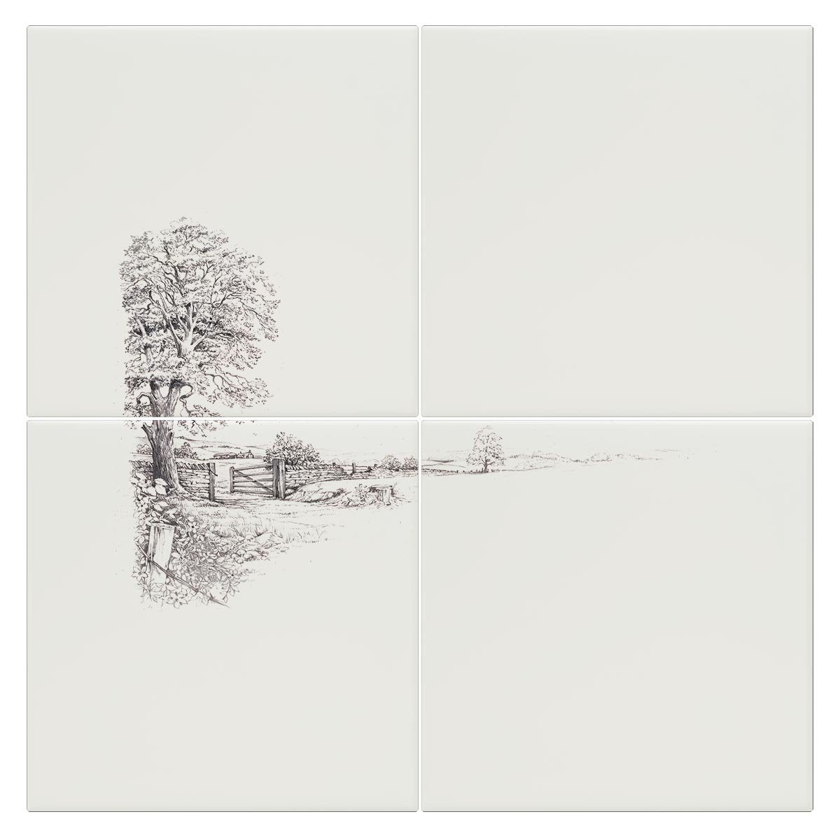 Tree and Gate Tile - Countryman John