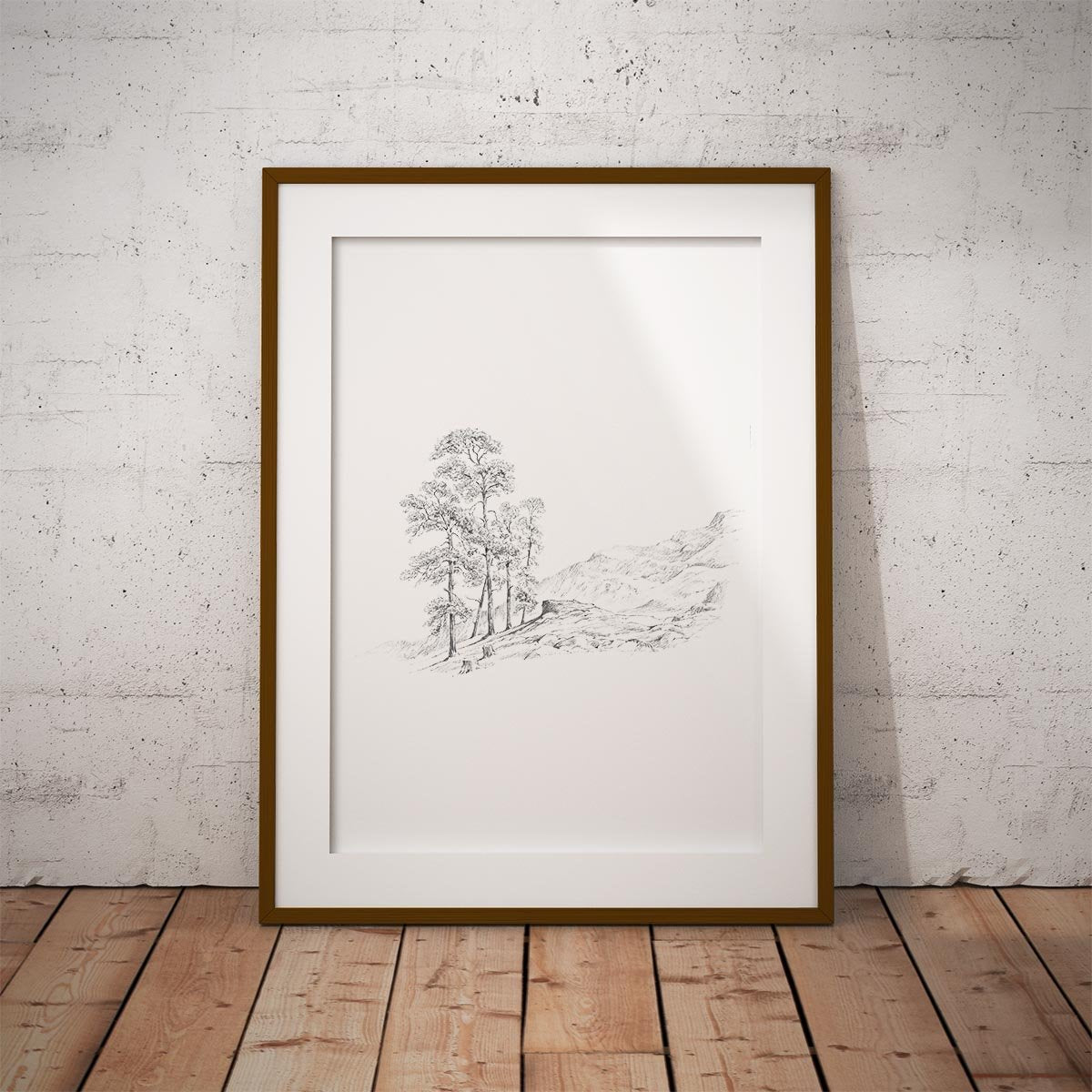 Tree and Hills Wall Art Print - Countryman John