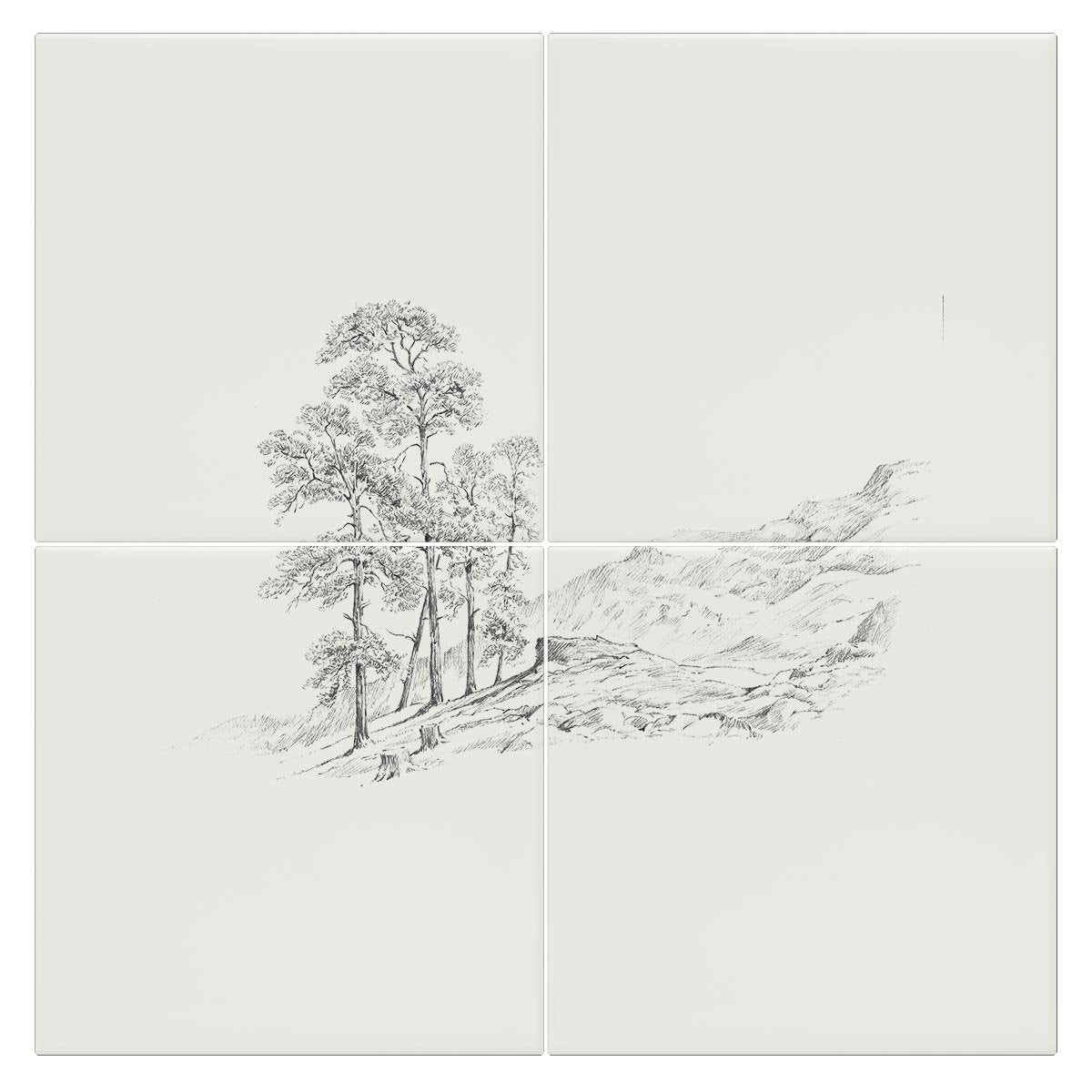 Tree and Hills Tile - Countryman John