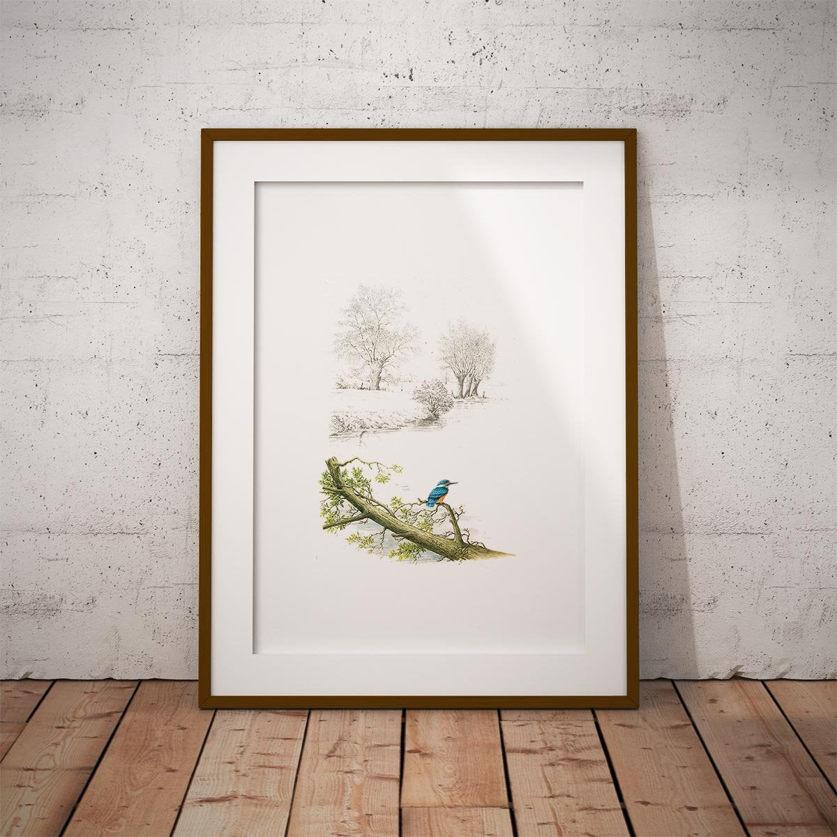 Kingfisher Alone Wall Art Print - Countryman John