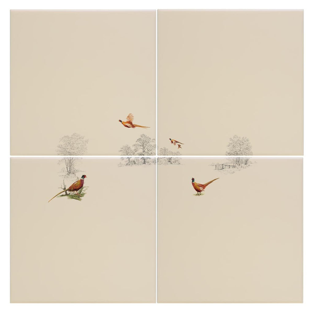 Pheasants in Field Tile - Countryman John
