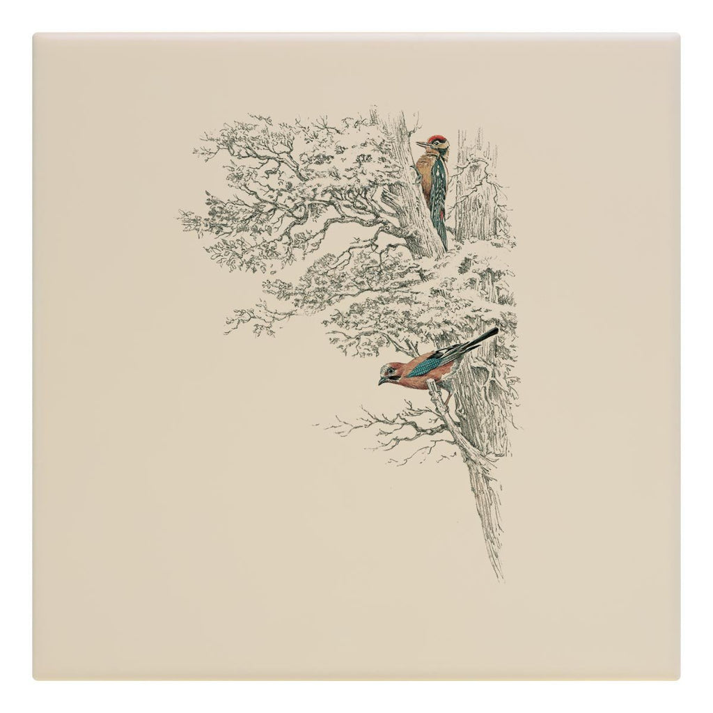 Wood Pecker in Tree Tile - Countryman John