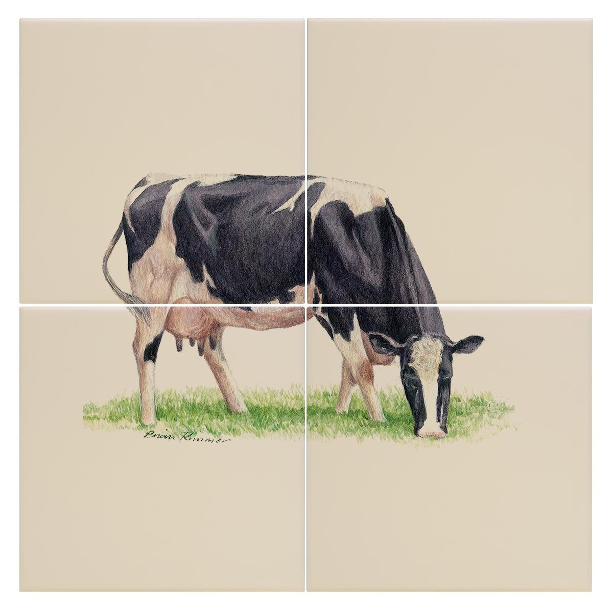 Fresian Cow Tile - Countryman John