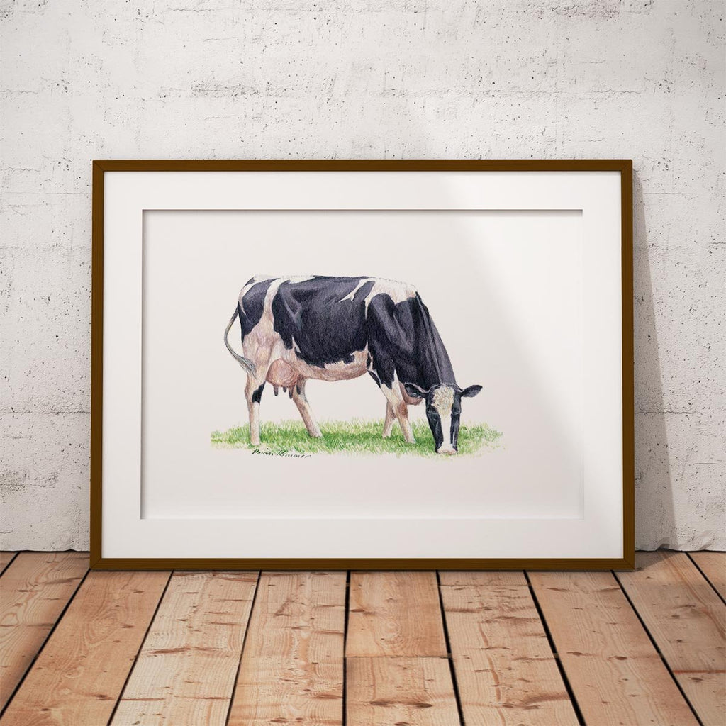Fresian Cow Wall Art Print - Countryman John