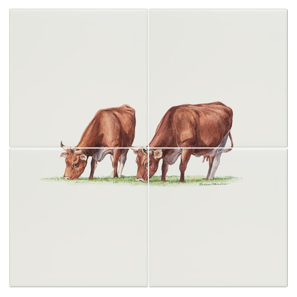 Cows Feeding Tile - Countryman John
