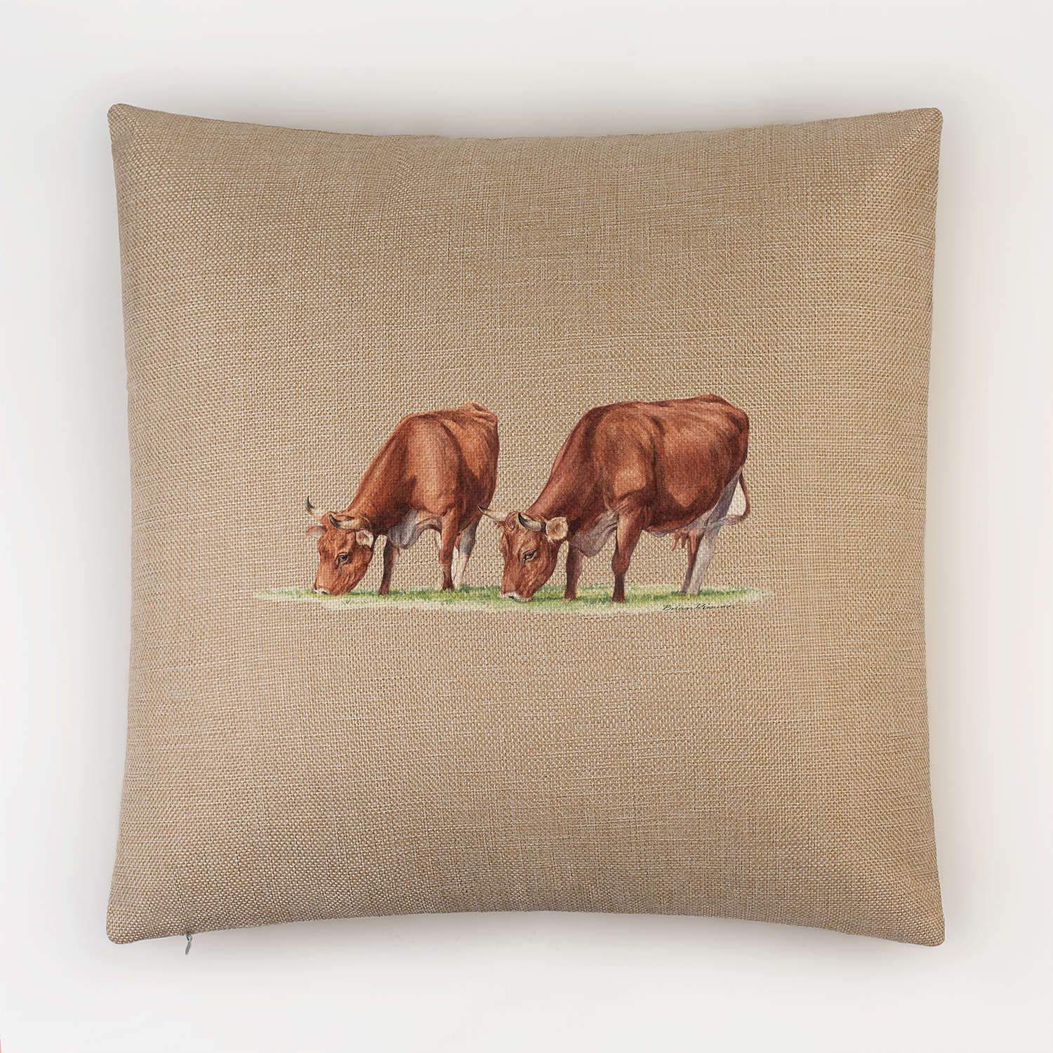 Cows Feeding Cushion - Countryman John