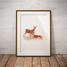 Red Hind Deer Wall Art Print - Countryman John