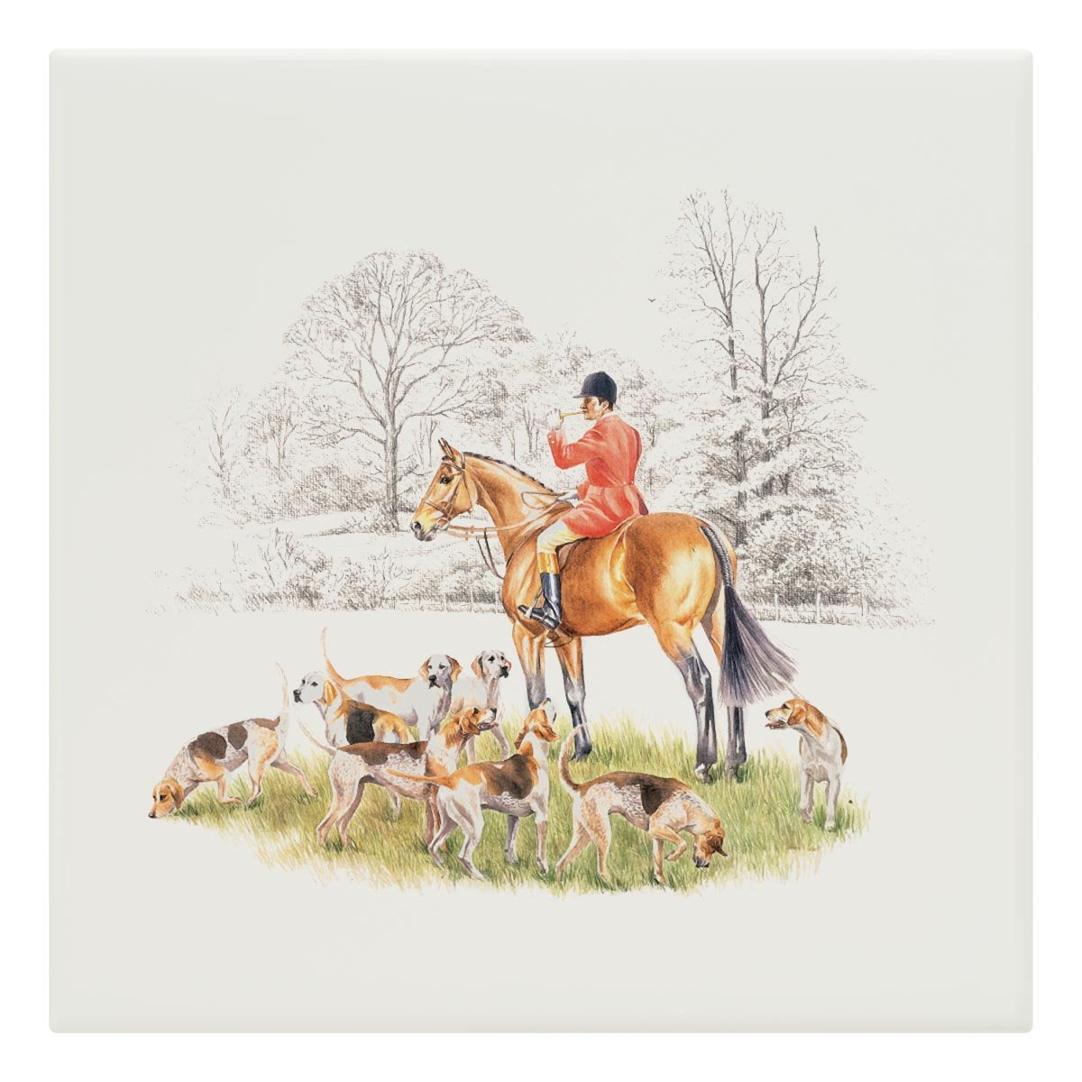 Huntsman and Hounds Tile - Countryman John