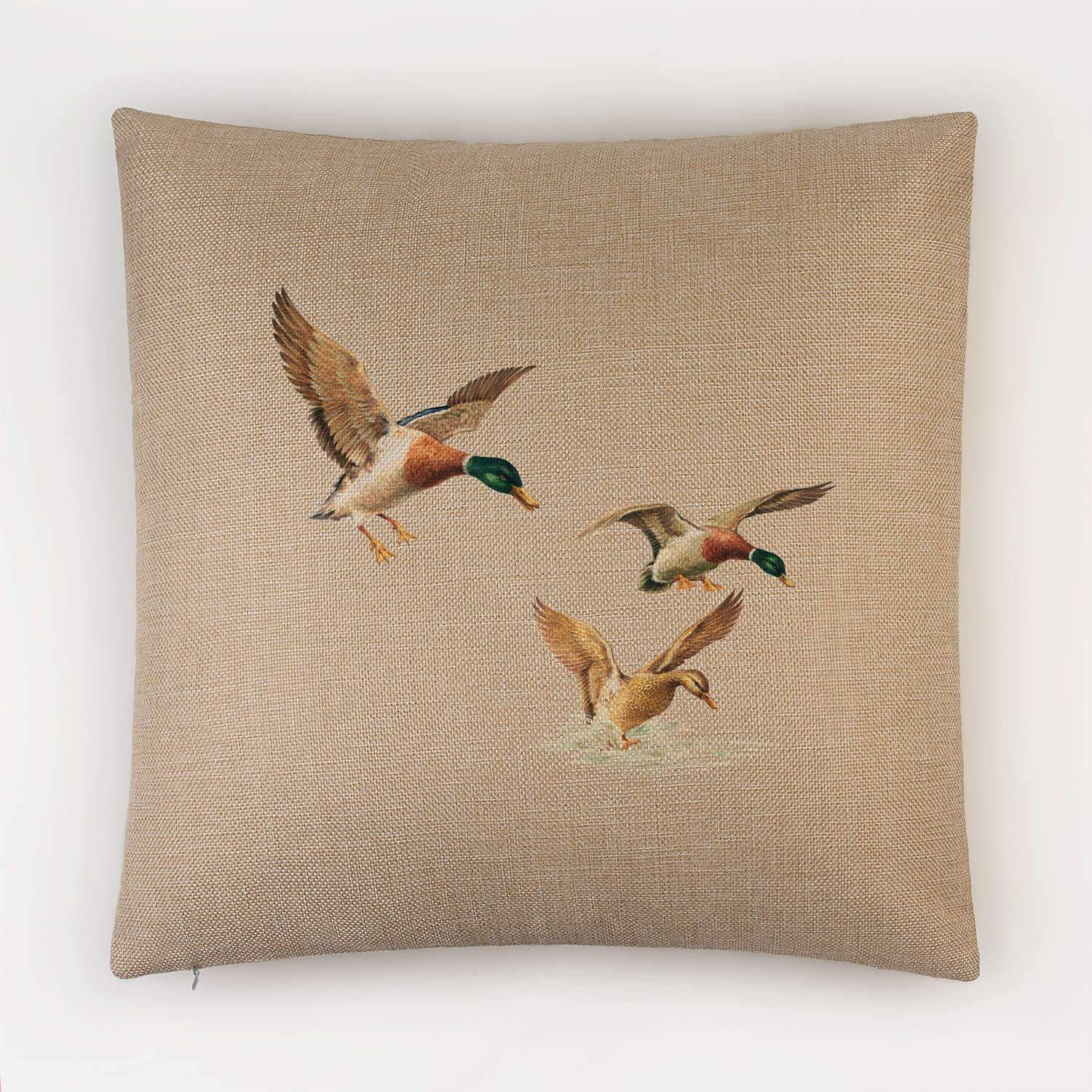 Ducks Coming in to Land Cushion - Countryman John