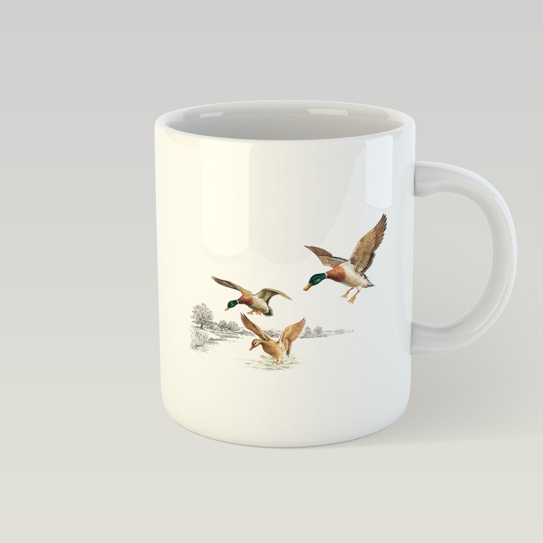 Mallards Coming in to Land on Pond Mug - Countryman John