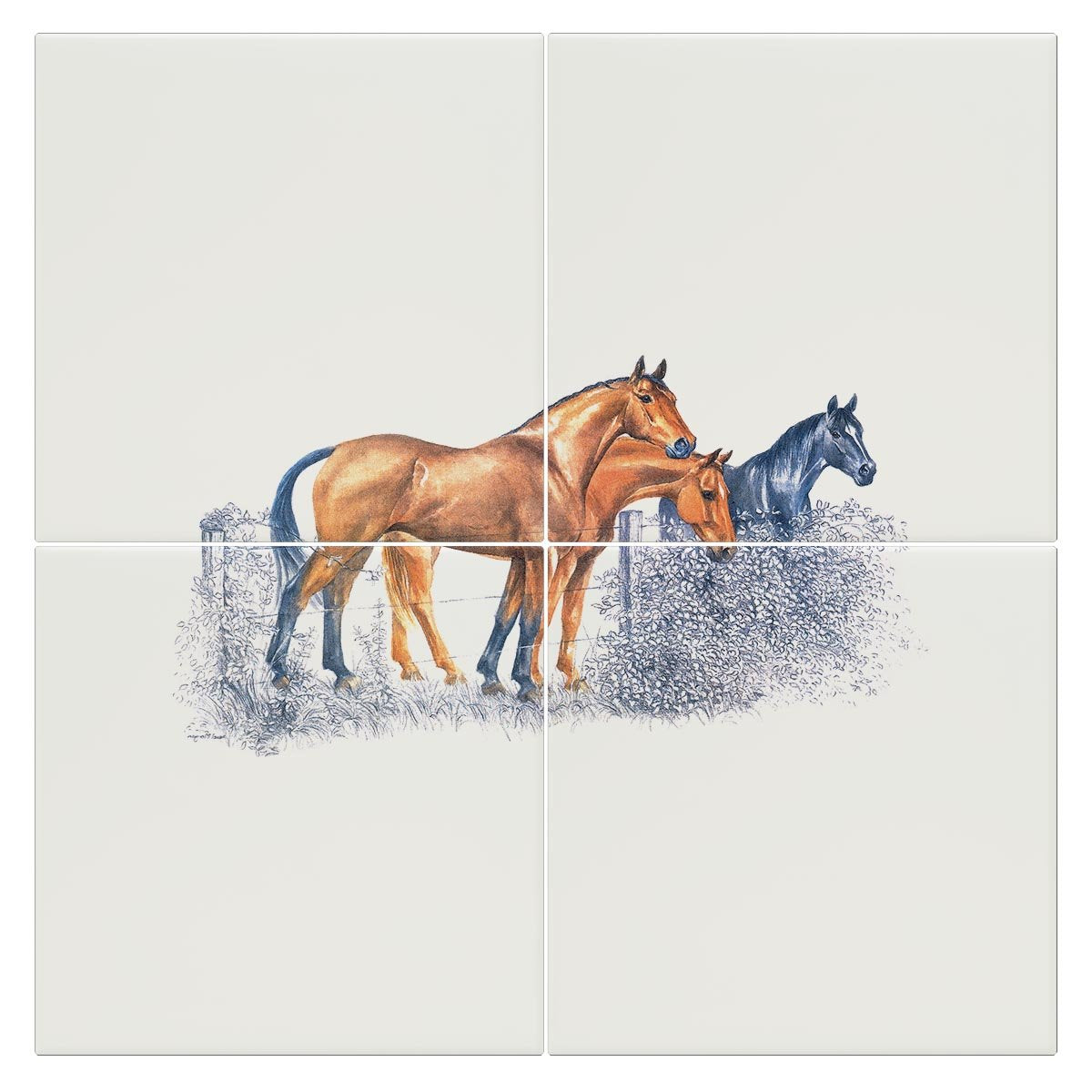 Horses Tile - Countryman John